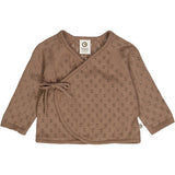 Knit Cardigan w/ Cross Closure- Walnut by Musli