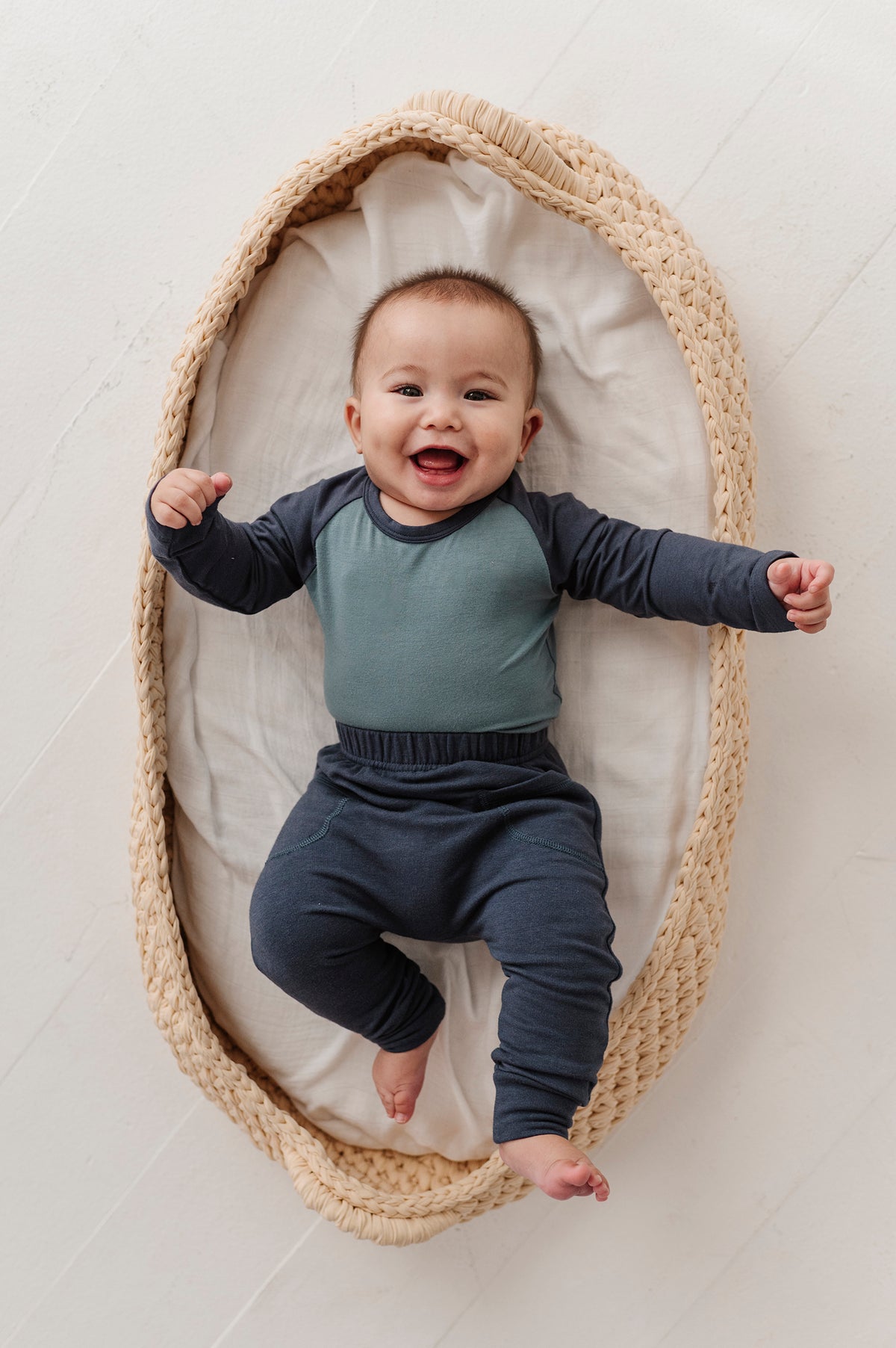 Baby Boy Pocket Pants- Nightfall Blue by Babysprouts