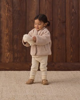 Shearling Zip Jacket || Rose Water by Quincy Mae