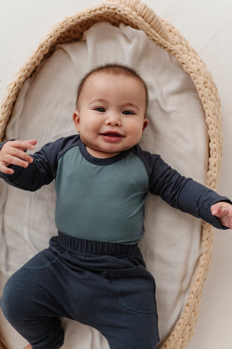 Long Sleeve Raglan Bodysuit- Nightfall by Babysprouts