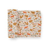 Cotton Muslin Swaddle Blanket - Fall Friends by Little Unicorn