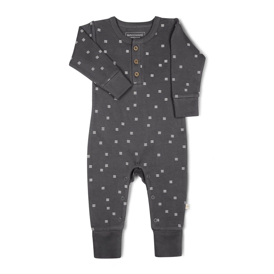 Organic Button Romper Tribe by makemake