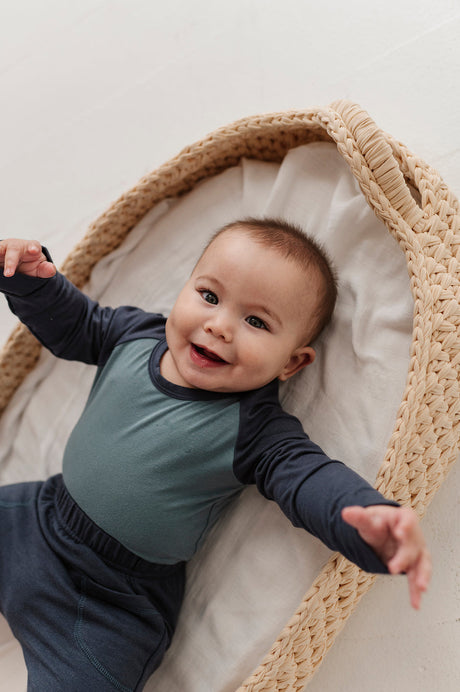 Long Sleeve Raglan Bodysuit- Nightfall by Babysprouts