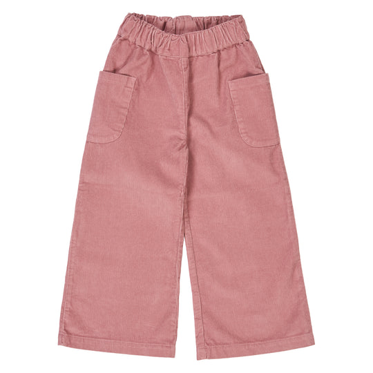 Corduroy Wide Leg Pants- Nostalgia Rose by Musli
