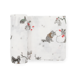 Cotton Muslin Swaddle Blanket - Snow Day by Little Unicorn