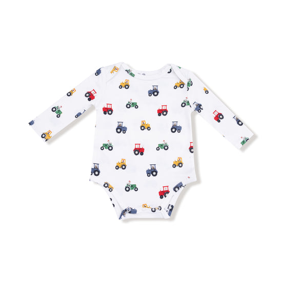 Lap Shoulder Bodysuit- Mini Tractors by Angel Dear