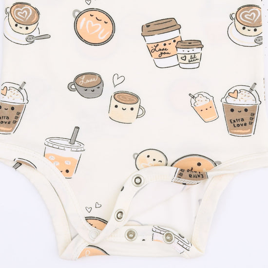 Long Sleeve Bodysuit- Love You A Latte by Angel Dear