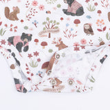 Long Sleeve Bodysuit- Southern Woodland Animals Pink by Angel Dear