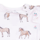 Ruffle Sleeve Bodysuit- I Love Horses by Angel Dear