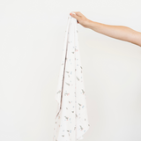 Minky Stretch Receiving Blanket- Secret Garden by Saranoni