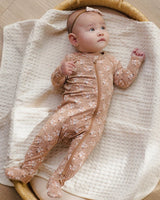 Bamboo Zip Footie || Fall Floral by Quincy Mae