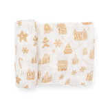 Cotton Muslin Swaddle Blanket - Gingerbread Village by Little Unicorn