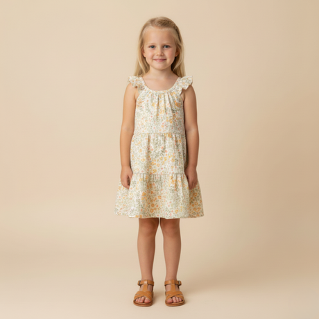 Organic Ruffle Tiered Dress - Bloomfield by Makemake