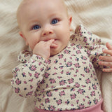 Zinnia Floral Puff Sleeve Bodysuit by Musli