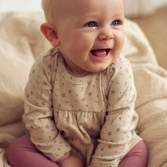 Aster Rib Floral Printed Dress Body by Musli