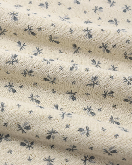 Pointelle Baby Blanket || Blue Ditsy by Quincy Mae