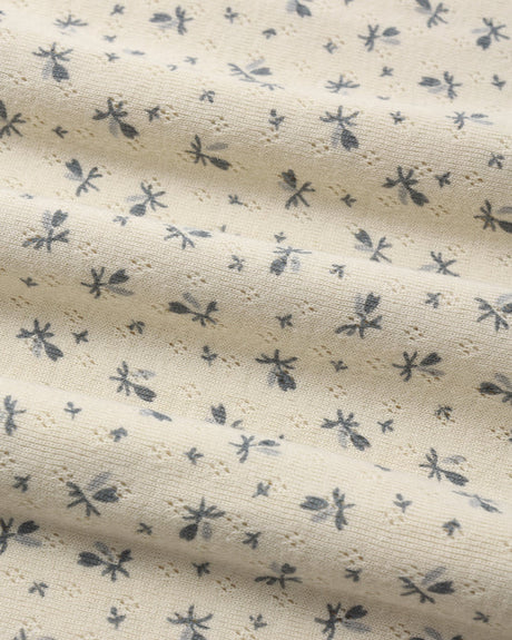 Pointelle Baby Blanket || Blue Ditsy by Quincy Mae