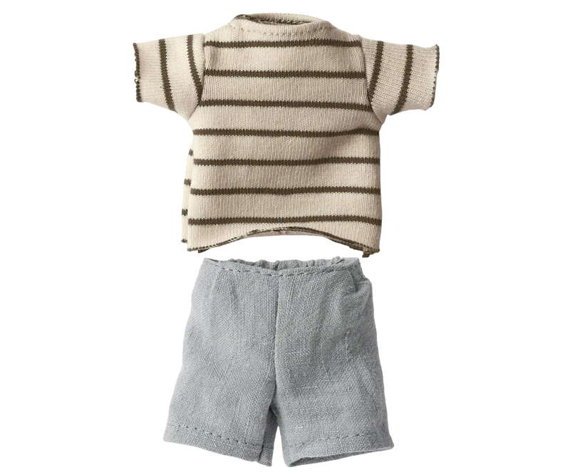 Striped Shirt and Shorts, Size 1 by Maileg