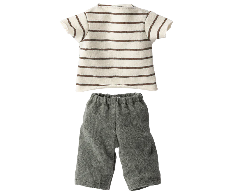 Striped Shirt and Pants, Size 2 by Maileg