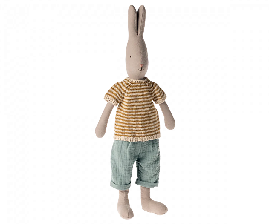 Rabbit size 3, Classic - Knitted shirt and pants by Maileg
