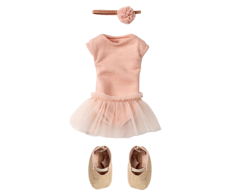 Ballet suit and skirt rose, Size 2 by Maileg