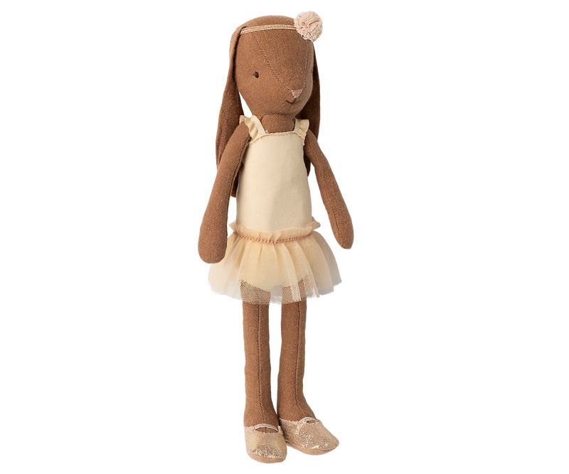 Bunny size 2, Chocolate brown - Ballet suit and skirt cream by Maileg