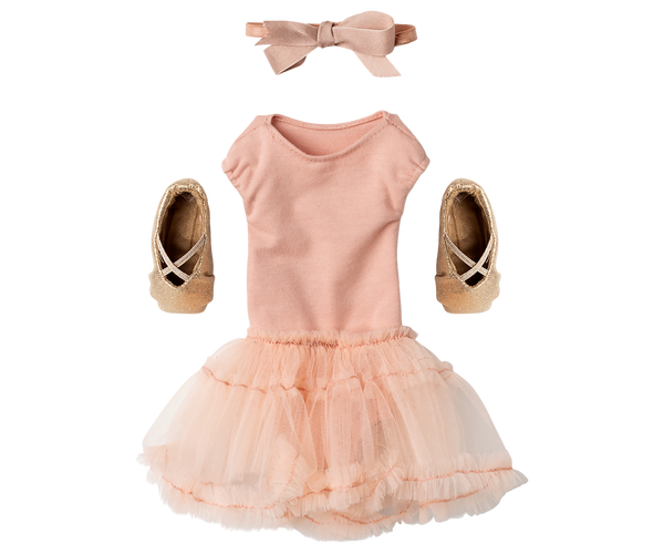 Ballet suit and skirt rose, Size 3 by Maileg