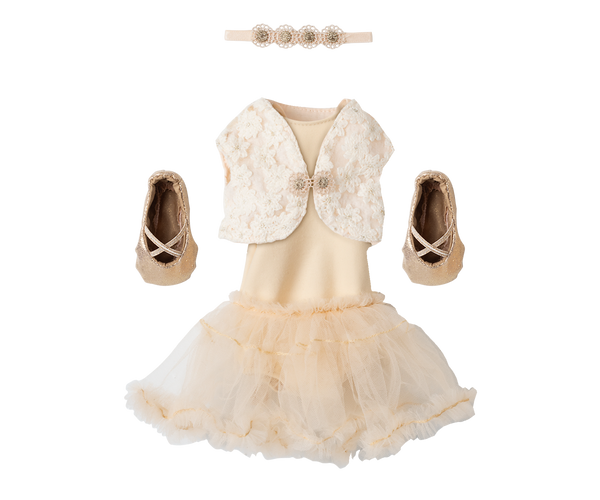 Ballet suit and skirt cream, Size 3 by Maileg