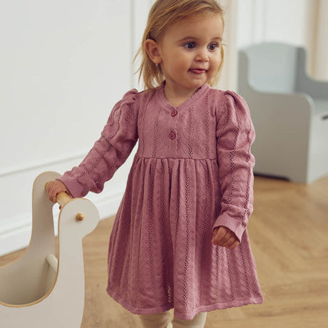 Pointelle Knit Dress- Nostalgia Rose by Musli