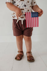 Harem Shorts- Burgundy by Babysprouts