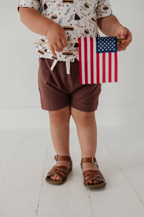 Harem Shorts- Burgundy by Babysprouts