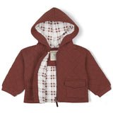 Organic Quilted Hooded Jacket - Plum by Makemake