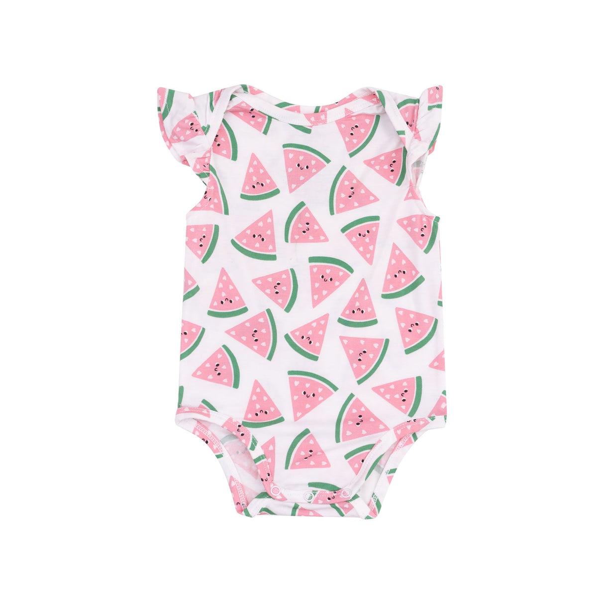 Ruffle Sleeve Bodysuit - Watermelon Hearts by Angel Dear