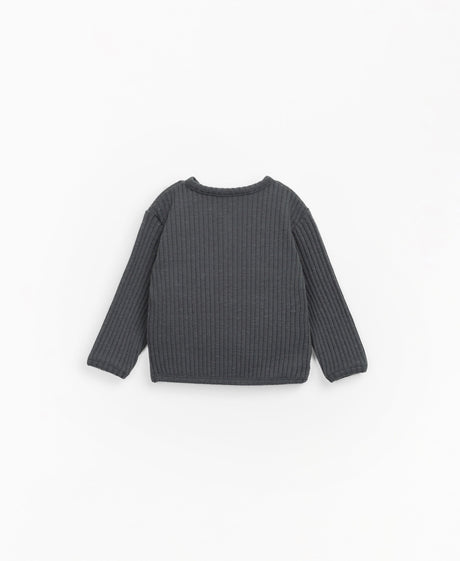 Ribbed jersey knit T-shirt - Blue by Play Up