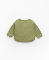 Sweater with shoulder opening - Green by Play Up