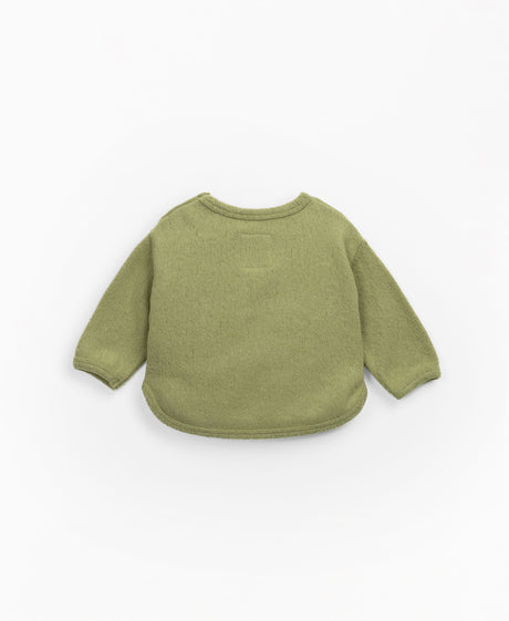 Sweater with shoulder opening - Green by Play Up