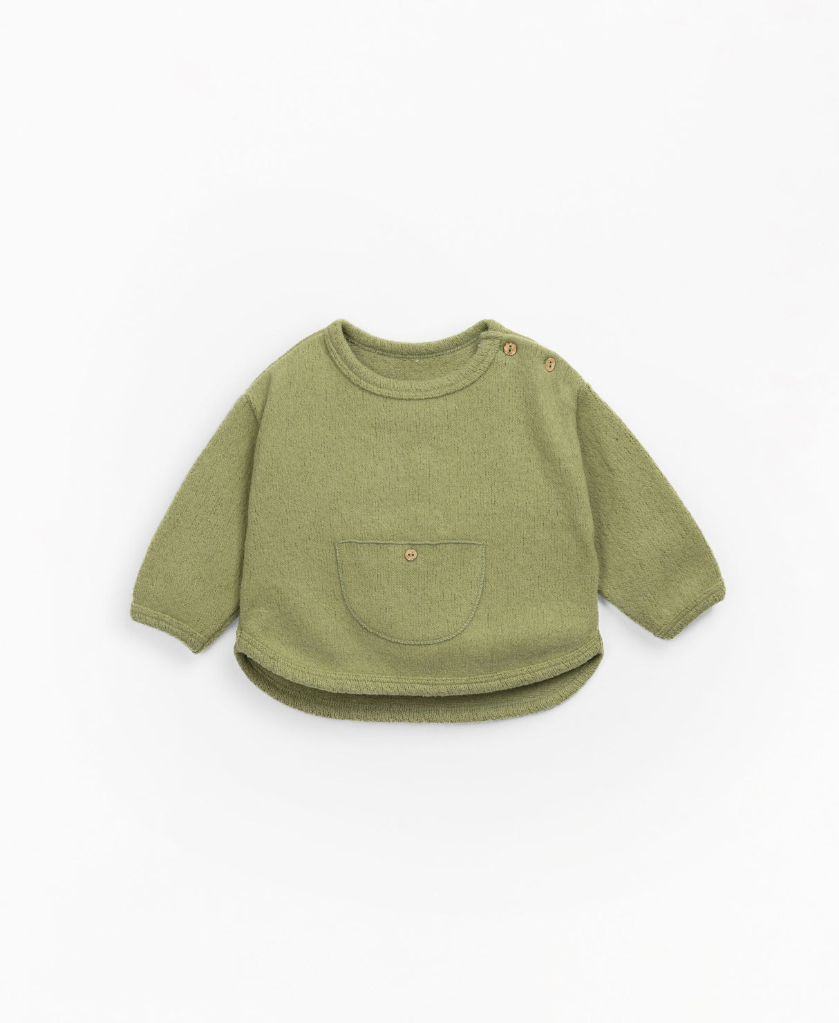 Sweater with shoulder opening - Green by Play Up