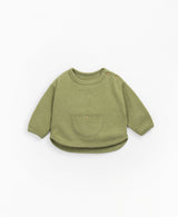 Sweater with shoulder opening - Green by Play Up