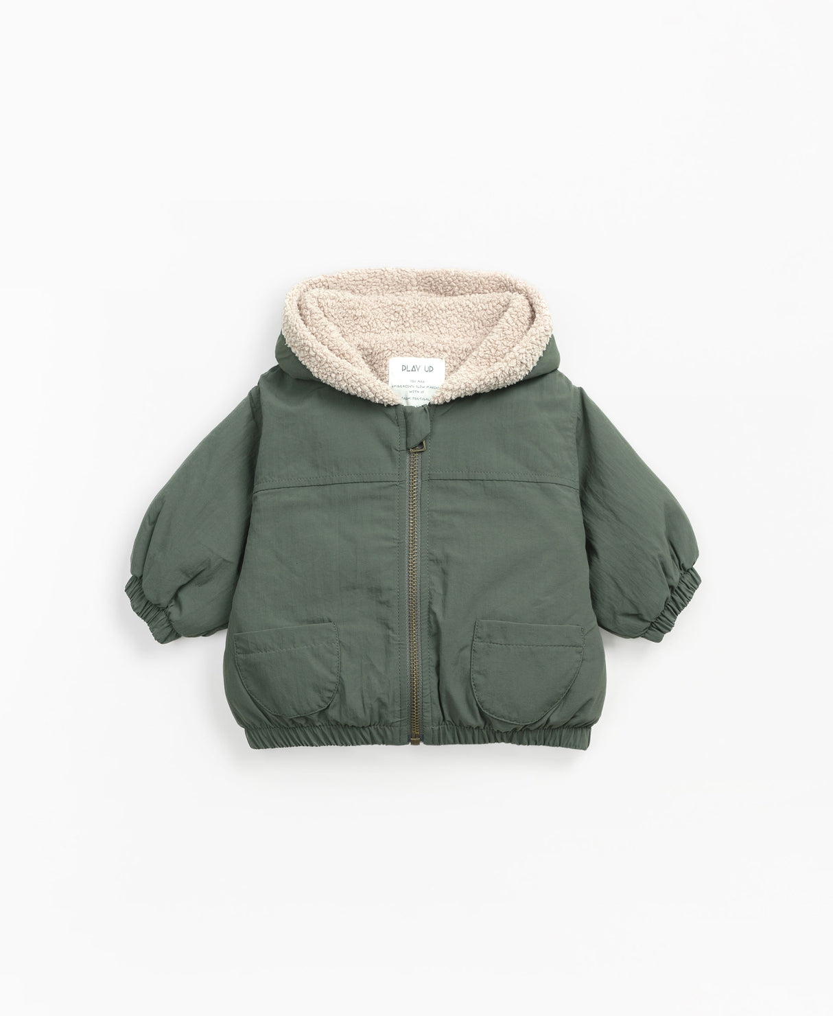 Fur-lined jacket - Green by Play Up