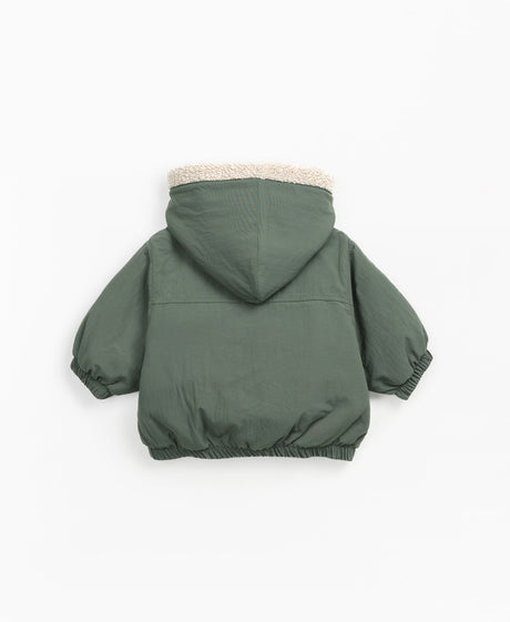 Fur-lined jacket - Green by Play Up
