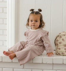 Ruffle Cozy Set || Mulberry Stripe by Quincy Mae