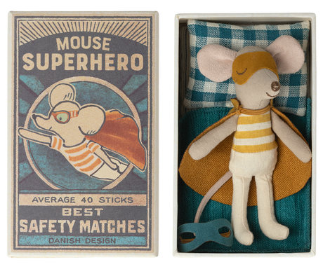 Super Hero, Little Brother in Matchbox by Maileg