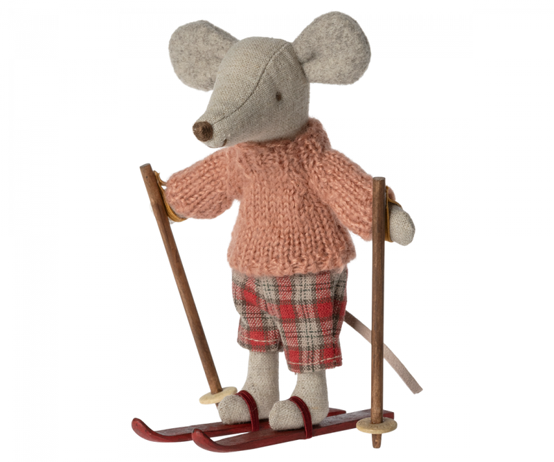 Winter Mouse with Ski Set, Big Sister by Maileg