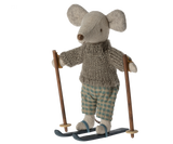 Winter Mouse with Ski Set, Big Brother by Maileg