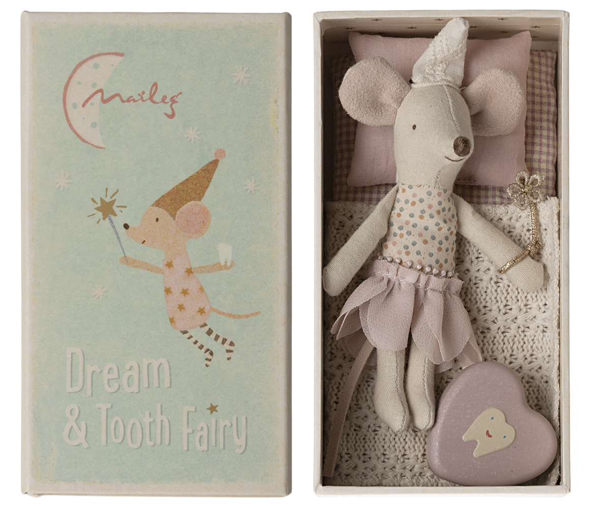 Tooth Fairy Mouse, Little Sister in Match Box by Maileg