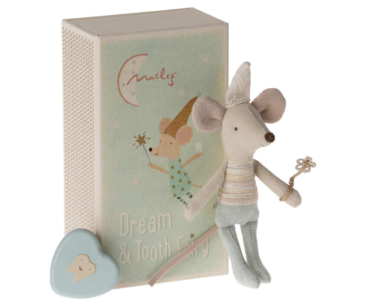 Tooth Fairy Mouse, Little Brother in Match Box by Maileg