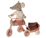 Tricycle Mouse, Big Sister - Coral by Maileg