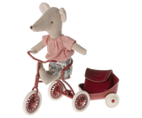 Tricycle Mouse, Big Sister - Red by Maileg