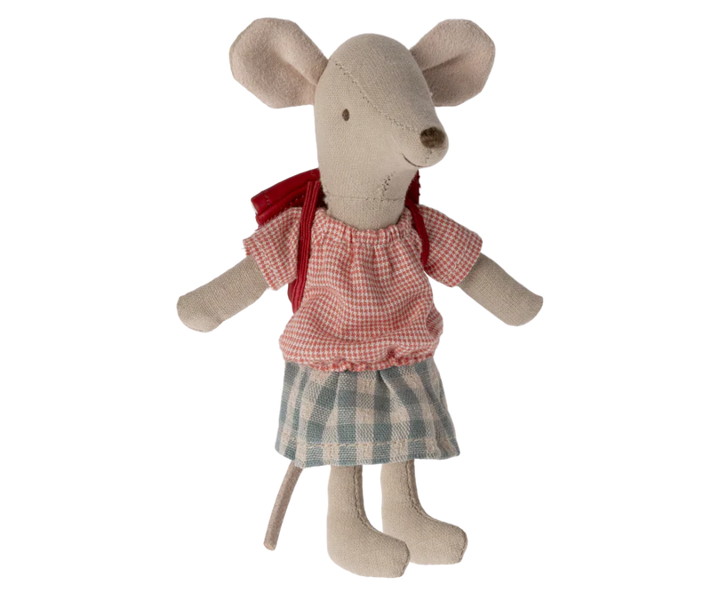 Tricycle Mouse, Big Sister - Red by Maileg