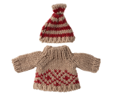 Knitted sweater and hat, Mum mouse by Maileg